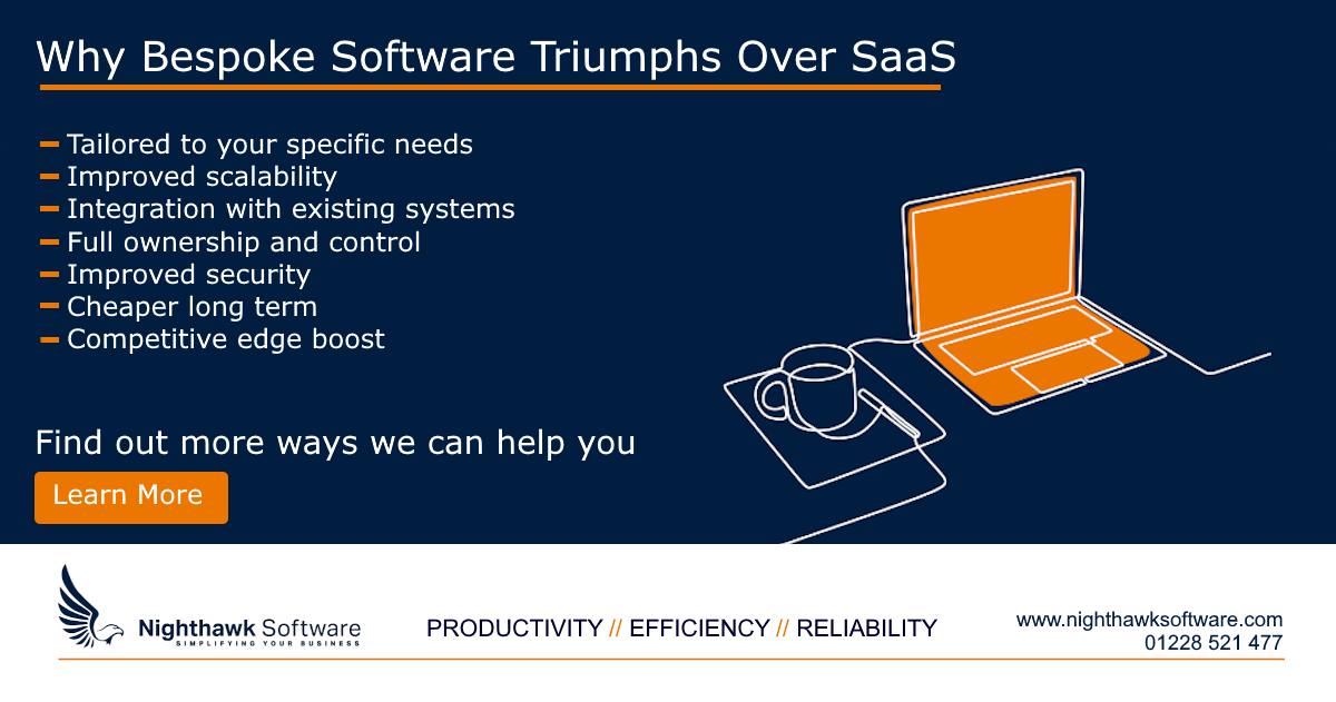 List of reasons why bespoke software is better than SaaS